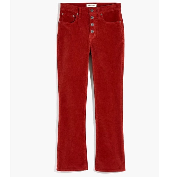 Madewell Cali Demi-Boot Jeans in Corduroy: Button Front Edition Size 32 - Picture 1 of 7